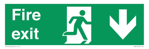 Fire Exit Down Arrow